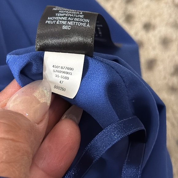 WHBM blue high neck dress 2, ties in back - Picture 5 of 9